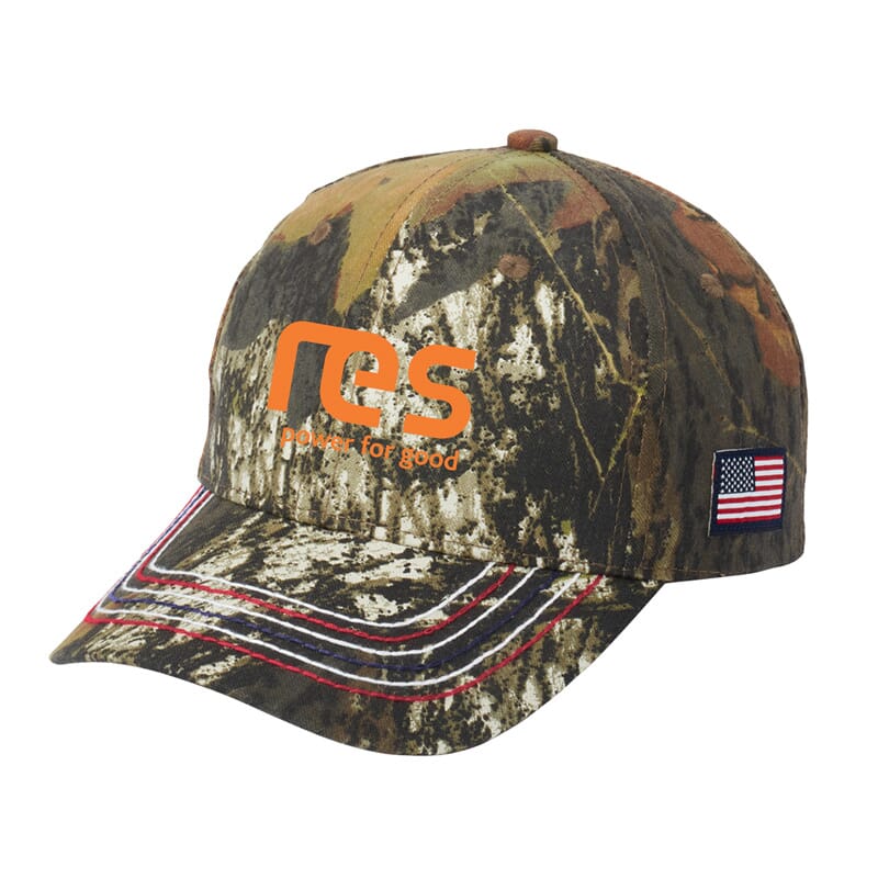 RES Port Authority Americana Contrast Stitch Camouflage Cap